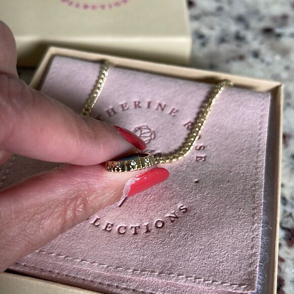 Katherine Rose Collections Womens Cuban Evil Eye Necklace Gold Filled OS NWOT - Picture 3 of 4